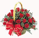 24 Red Rose Basket