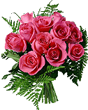 12 Pink Roses Flower Bouquet to Chennai Delivery