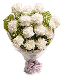 White carnations bouquet for Chennai delivery.