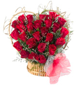send flowers with 24 Red Rose flowers in a Heart Shape for Chennai delivery
