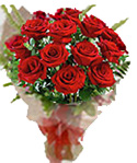 12 Red Rose Flower Bouquet to Chennai Delivery