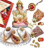Rakhi Gifts with 1 Kg Sweets, 1 Kg Dry Fruits and Lord Ganesh Idol with Free Rakhi to Chennai Delivery