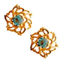 Anniversary Gifts with 18k Gold Earring With Topaz to Chennai Delivery