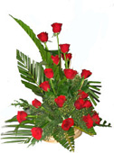 18 Red Roses Flowers Basket to Chennai Delivery 