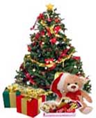 Christmas Gifts with Xmas Tree, Teddy Bear and Xmas Gifts