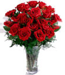 24 Red Rose Flowers in Vase For Chennai Delivery