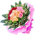 50 Mixed Roses Flowers Bouquet For Chennai Delivery