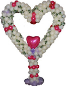 Balloon Decoration with 7ft. Heart Shape Stand Arrangement to Chennai Delivery