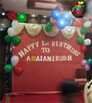 Balloon Decoration with Birthday Banner with letters and Balloon Spray[ 100 Balloons] to Chennai Delivery