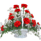 Pongal Gift with 12 Red Carnation Basket to Chennai Delivery