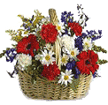 Mixed flowers Basket delivery on Fathers Day