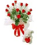 Combo Gifts with 12 Red Roses with Teddy to Chennai Delivery