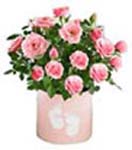 Wedding Gifts with 24 Pink Roses in Ceramic Pot to Chennai Delivery
