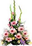 Anniversary Gifts with Big Arrangement with  Gerberas and glads and roses Flowers to Chennai Delivery