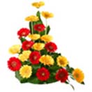 Thank you with 20 Red-Yellow Gerbera Basket to Chennai Delivery