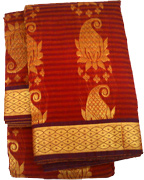 Mothers Day Gift with Kanchipuram cotton Silk Sari for Chennai delivery