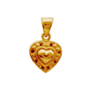 Anniversary Gifts with Heart Shaped 22 K Gold Pendant to Chennai Delivery