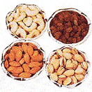 Pongal Gift with Mixed Dry Fruits  1 Kg. with  Pure Silver Bowls (Pistachio, Raisin, Cashew, Almond) to Chennai Delivery