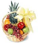 Combo Gifts with Fresh Fruits Basket 2 Kg decorated with Flowers to Chennai Delivery
