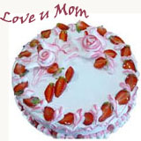 send mothers day gifts with 1 Kg Strawberry 5 Star Cake t chennai delivery