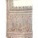 Off White Embroidered Woolen Shawl Apparels Gifts to Chennai Delivery