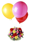 Mixed Flowers Basket with Balloons to Chennai Delivery 