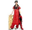 Designer Red Dress in pure cotton material with dupatta Apparels Gifts to Chennai Delivery