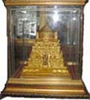 Mothers Day Gift with Gold plated ,four side covered Tirupati Temple Centerpiece 18 to Chennai Delivery